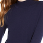 Suéter feminino Maison Jules com gola falsa, azul, tamanho X-S