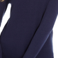Suéter feminino Maison Jules com gola falsa, azul, tamanho X-S