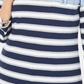 Karen Scott Blusa Esportiva Feminina Listrada Manga 3/4 Azul Tamanho XS