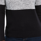 Karen Scott Suéter Feminino de Algodão com Gola Alta Colorblock, Cinza Escuro, Tamanho P