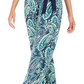 Macacão feminino com sobrepeliz estampado NY Collection, verde, tamanho pequeno grande