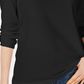 Blusa feminina Maison Jules com decote redondo, preta, tamanho X-S