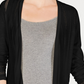 Cardigan feminino Pointelle Duster da Charter Club, preto, tamanho pequeno
