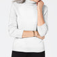 Karen Scott Suéter feminino de gola alta, branco, tamanho X-S
