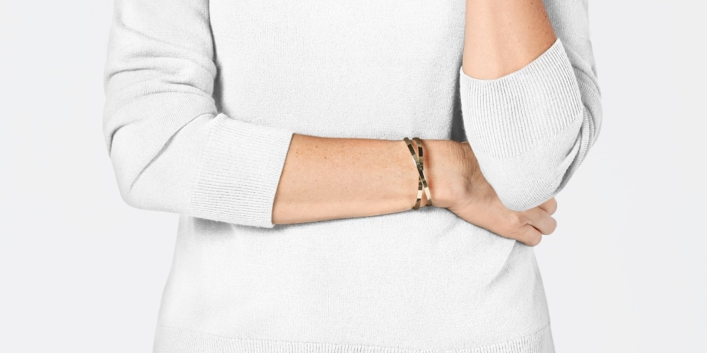 Karen Scott Suéter feminino de gola alta, branco, tamanho X-S