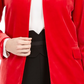 Calvin Klein Blazer longo de veludo feminino vermelho tamanho 4