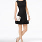 Vestido justo com babados Donna Ricco feminino, preto, tamanho 4