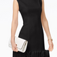 Vestido justo com babados Donna Ricco feminino, preto, tamanho 4