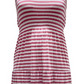 Vestido longo listrado sem mangas feminino Style &amp; Co, rosa, tamanho X-S
