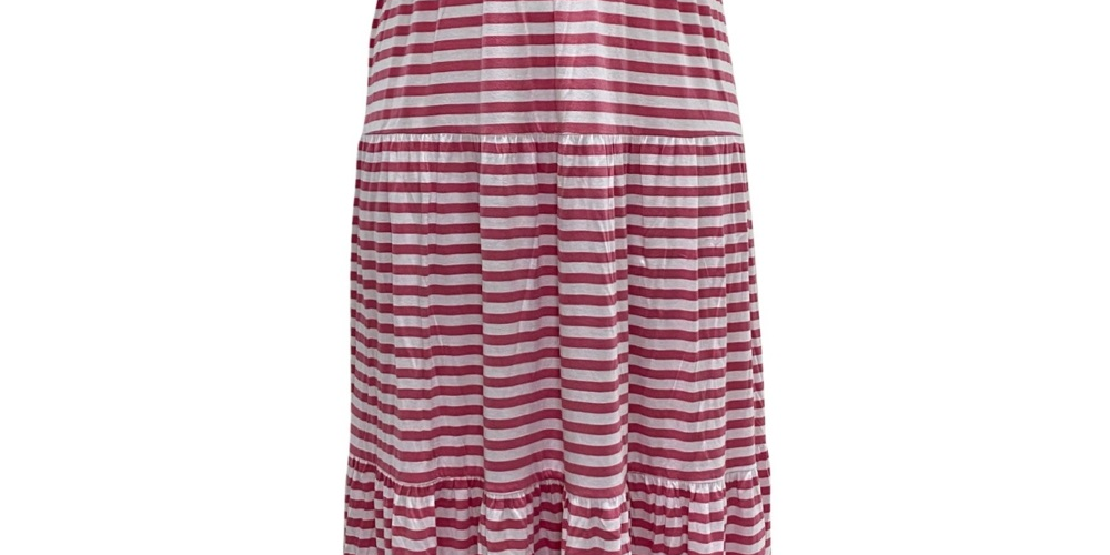 Vestido longo listrado sem mangas feminino Style &amp; Co, rosa, tamanho X-S