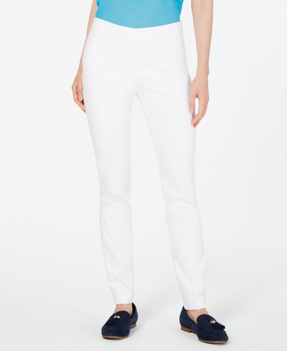 Calça Chelsea Stretch Twill Feminina Charter Club Branca Tamanho 12