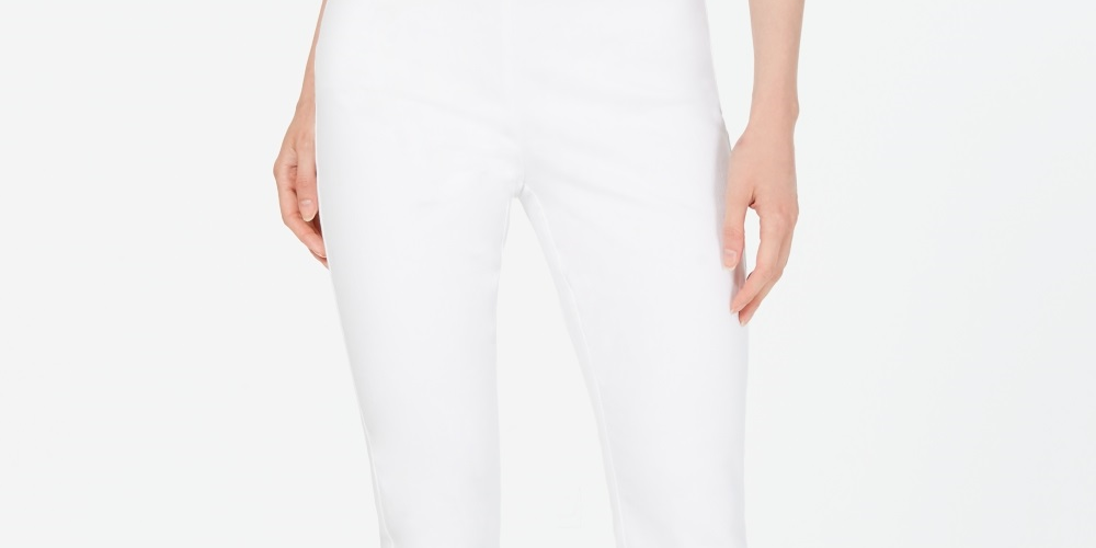 Calça Chelsea Stretch Twill Feminina Charter Club Branca Tamanho 12