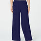 Calça feminina pequena com detalhes metálicos e pernas largas, tamanho PXL, azul, da coleção JM