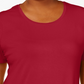 JM Collection Top feminino plus size manga curta vermelho tamanho 0X