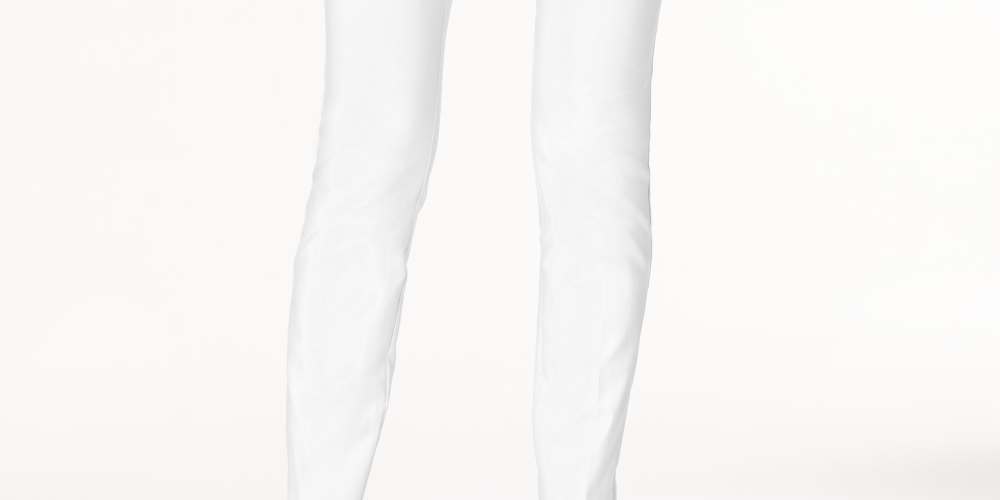 Calça skinny Alfani feminina com controle de barriga, tamanho 20X5, branca, curta