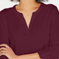 Charter Club Supima Cotton Top feminino com decote dividido, vermelho, tamanho XX-G