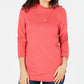 Karen Scott Suéter Feminino de Algodão com Gola Envelope Rosa Tamanho XS