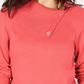 Karen Scott Suéter Feminino de Algodão com Gola Envelope Rosa Tamanho XS