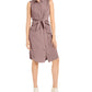 Vestido-camisa Alfani feminino pequeno com amarração frontal, rosa, tamanho 16 pequeno