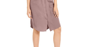 Vestido-camisa Alfani feminino pequeno com amarração frontal, rosa, tamanho 16 pequeno