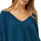 Suéter feminino Moonbeam com decote em V, azul, tamanho extrapequeno, da Free People