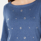 Karen Scott Top Feminino de Algodão com Ilhós Azul Tamanho P
