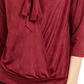 Blusa feminina Alfani com amarração no pescoço, tamanho vinho, tamanho PL