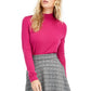 Suéter feminino de gola alta Maison Jules, rosa, tamanho XS