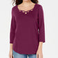 Karen Scott Top Feminino de Algodão com Bojo e Botões Roxo Tamanho XS