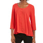 Blusa feminina estilo swing vermelha tamanho pequeno