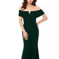 Vestido curto Betsy &amp; Adam feminino, ombro de fora, verde, tamanho 12, pequeno