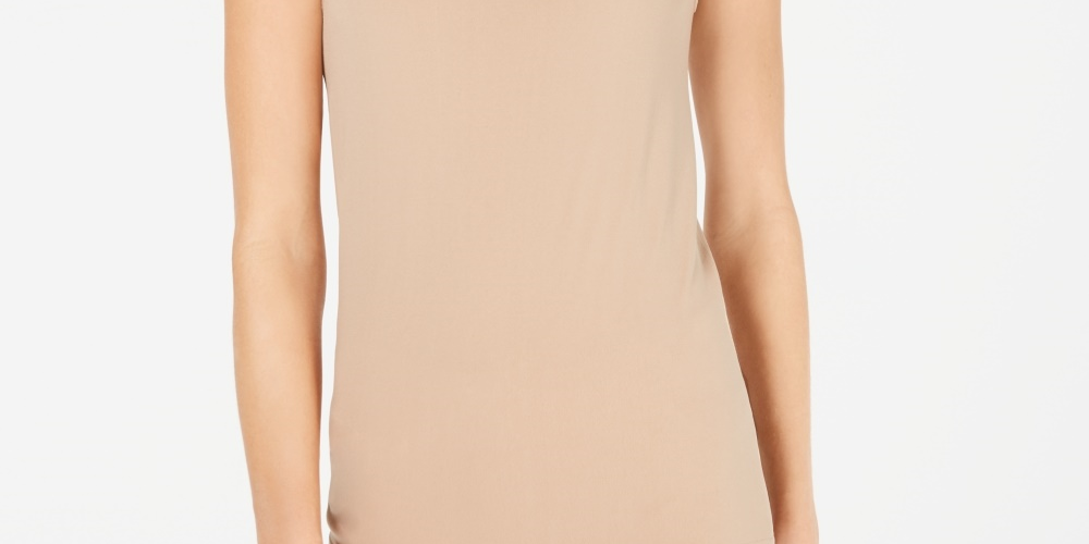 Regata sem costura feminina INC International Concepts, tamanho 34X16, cinza-claro