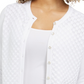 Cardigan feminino com ponto pavão Charter Club, branco, tamanho XX-G