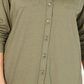 Karen Scott Blusa Feminina Mix-Media com Botões Frontais Verde Tamanho XS