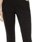 Calça jeans skinny com tachas feminina INC International Concepts, preta, tamanho 6