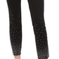 Calça jeans skinny com tachas feminina INC International Concepts, preta, tamanho 6