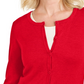 Cardigan feminino Karen Scott Colorblocked vermelho tamanho XX-G