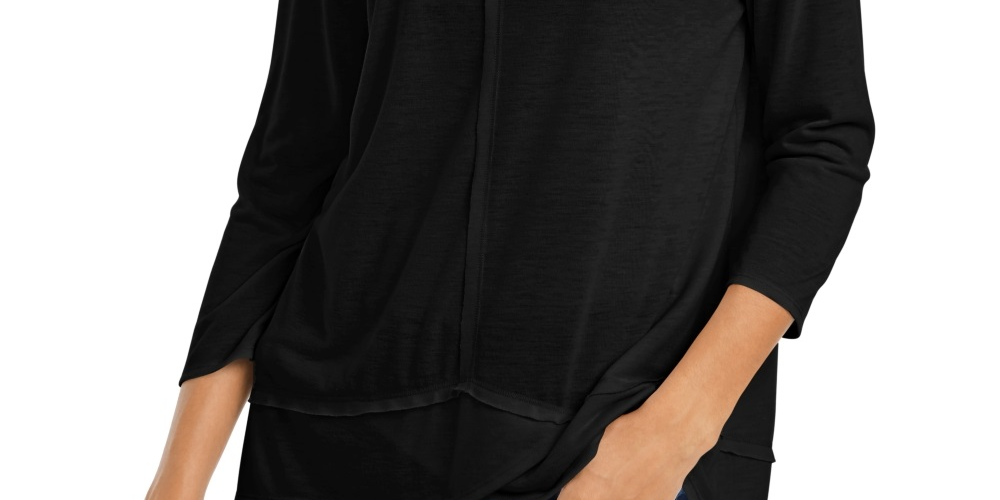 Estilo &amp; Co Feminino Detalhe de Costura Cano Alto Cano Baixo Preto Tamanho X-S