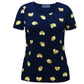 Blusa de algodão com estampa botânica e decote redondo feminina Karen Scott, azul, tamanho médio