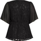 Top Feminino Plus Size Cano Alto City Chic Trendy Preto Tamanho 22W