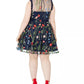 Vestido feminino bordado floral da moda City Studios, azul, tamanho pequeno e pequeno
