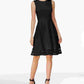 Vestido Calvin Klein Feminino Sem Mangas Gola Joia Comprimento Joelho Ajuste + Flare Preto Tamanho 4 Petite