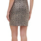 Vestido feminino Guss com estampa animal e ombros de fora, amarelo, tamanho 4