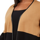 Cardigan feminino Charter Club Plus Milano bicolor marrom tamanho 4X