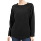 Moletom esportivo feminino Karen Scott, preto, tamanho extragrande