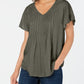 Blusa feminina pequena texturizada com mangas esvoaçantes, tamanho P, verde, estilo Style &amp; Co