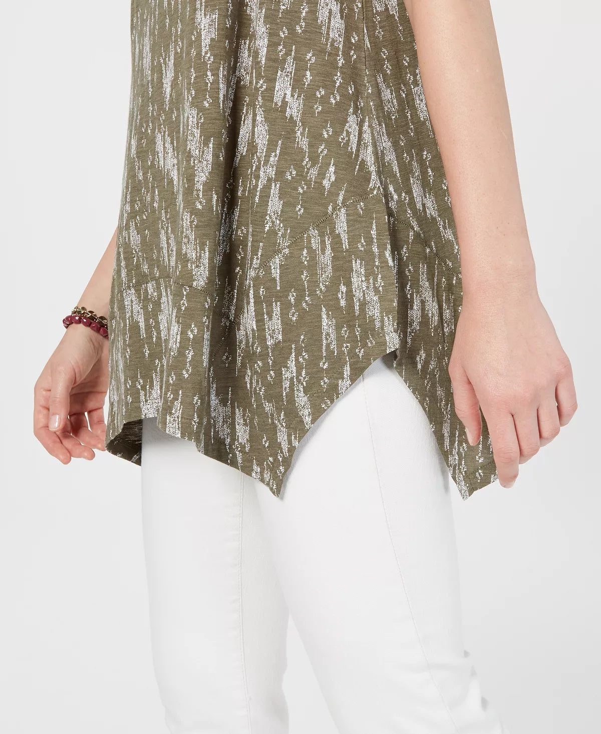 Regata feminina estampada estilo &amp; co verde tamanho PP