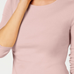 Camiseta feminina de manga comprida de algodão Pima Charter Club, rosa, tamanho pequeno