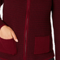 Karen Scott Cardigan Feminino Texturizado com Zíper Frontal Vermelho Tamanho Pequeno