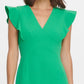 Vestido de coquetel curto com zíper e decote em V, tamanho 14, DKNY feminino